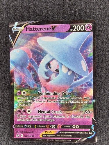 Hatterene V SWSH055 Holo Promo Sword & Shield Promo Pokemon Near Mint