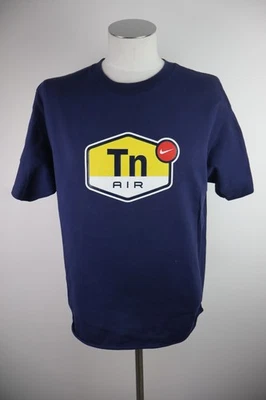 NIKE T-Shirt Homme M Bleu Coton Vintage Manches Courtes Logo TNL AIR - Photo 1/4