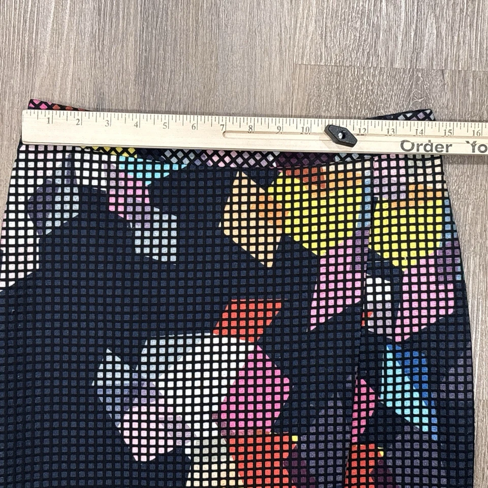 Falda Trina Turk Talla 2 Geométrica Colorida Artística Arte para Usar Imitación Envoltura Lápiz Foto 4 de 4