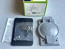 NEW Leviton WP1 Industrial Weather-Resistant Cover, Spring Close, Gray