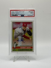 2025 Topps Heritage Sonny Gray Real One Auto PSA 9 Cardinals #ROA-SG