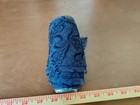one roll of antique navy blue  embroidered net lace 4 in wide on a spool. Silk? — photo 4