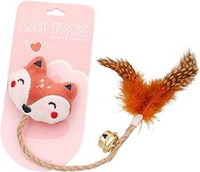 BWESOO Pink Foxes Interactive Toys for Cats, Play Toy Bell Design