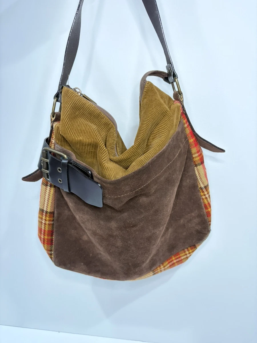 Corduroy Exterior Plaid Bags & Handbags for Women for sale 
