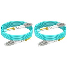 Multimode Fiber LC to LC 10ft/3m OM3 MM Patch Cable Duplex 10G 2 Pack Wire