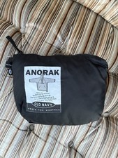 Vintage Anorak Old Navy Pouch Jacket Black XL