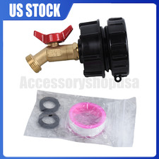 2.44" Fine Thread 1/2" Male NPT  3/4" GHT IBC Tote Tank Adapter 275-330 Gallon