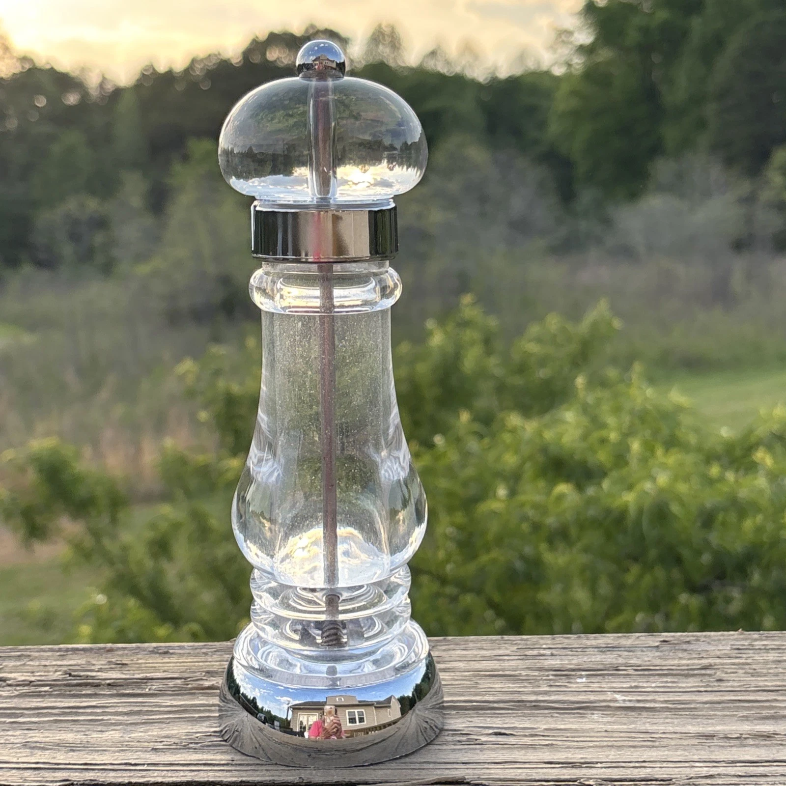 WM Bounds MCM Lucite Ayrclic Pepper Mill Grinder 8 Inch