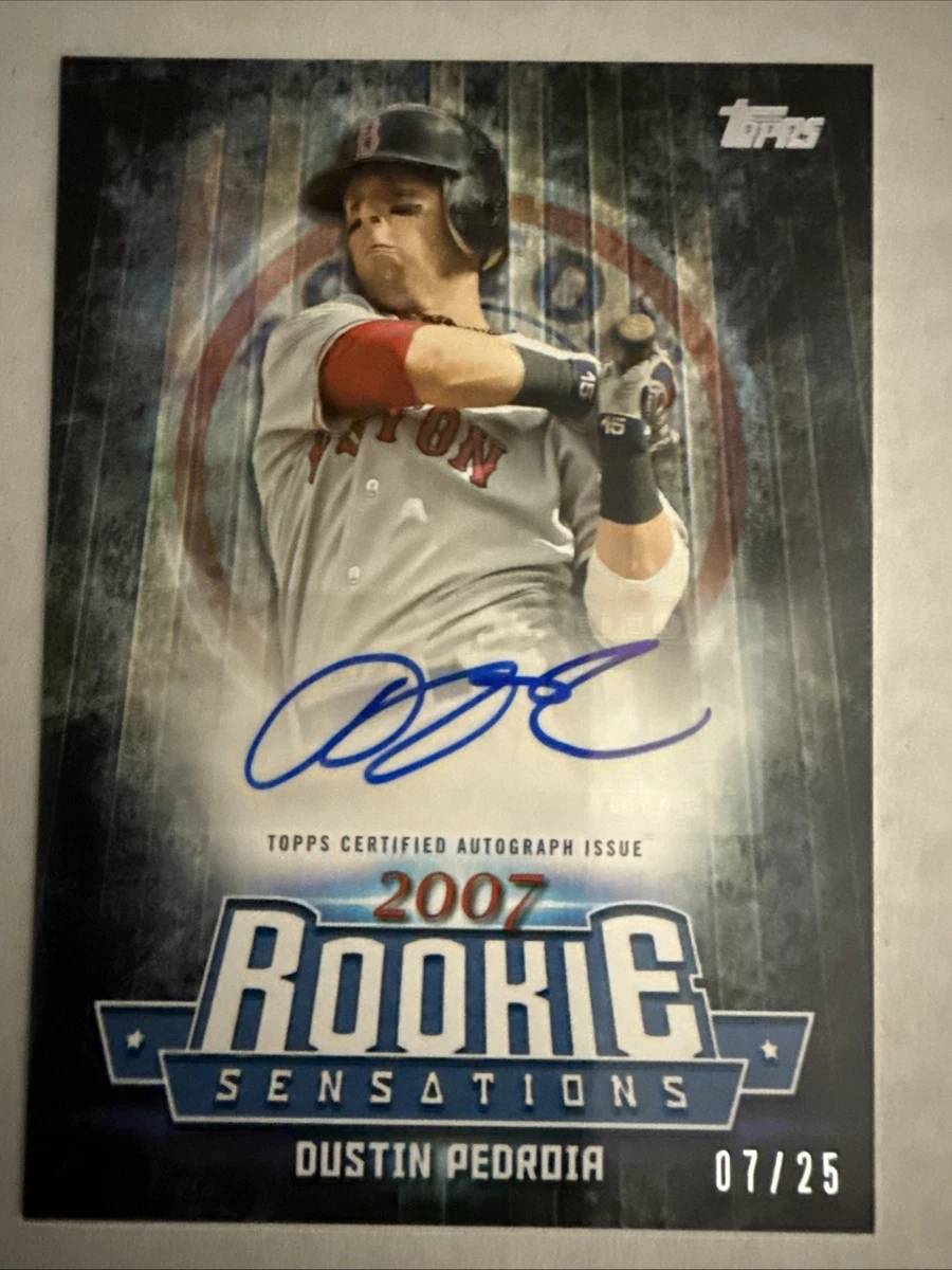 Topps Dustin Pedroia Autographed Baseball Sports Trading Cards