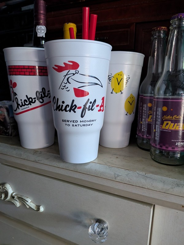 Chick-fil-A Collectible Classic Cup Set Lot Of 3 Never used READ