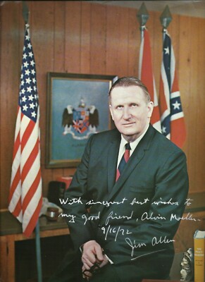 James B. Allen - U.S. Senator Original Autograph 9x12 Signed Photo and Letter