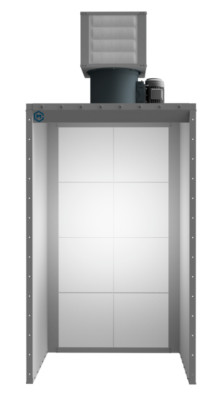 5' Wide X 7' Tall X 3.5' Deep Open Face Powder Booth - 2Hp - 3Ph - Free Shipping