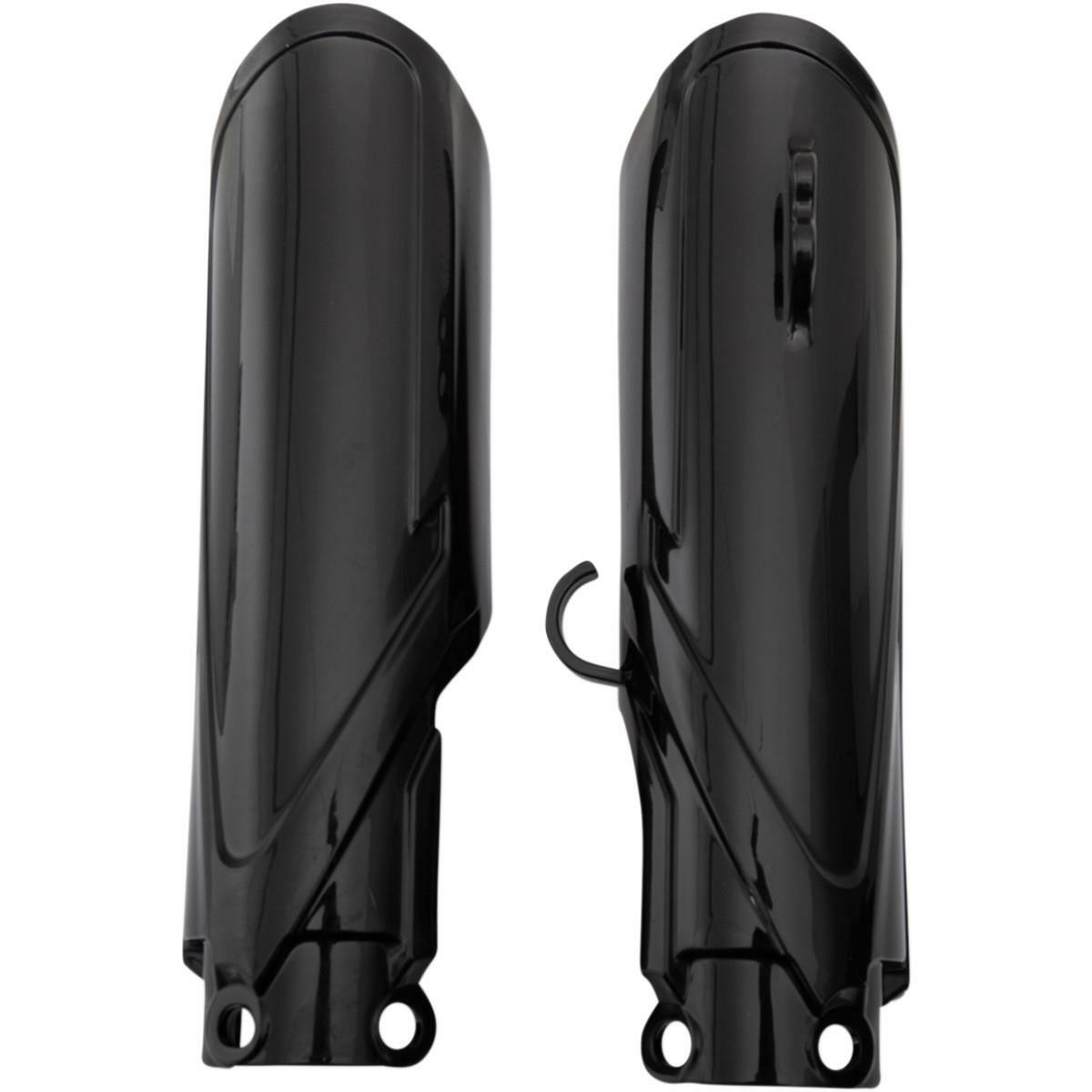 Acerbis Lower Fork Cover Set (Black) For Kawasaki KX250F 2004-2005 - Protective Fork Guards, Left & Right