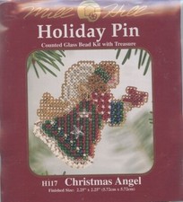 Mill Hill Holiday Pin Christmas Angel Counted Glass Bead Kit with Treasure H117