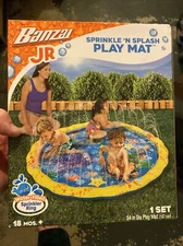 Banzai JR Sprinkle and Splash Play Mat Pool Inflatable Water Fountain 18 months+