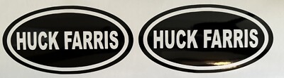 (2) HUCK FARRIS Democrat  Decal Sticker Bumper anti Kamala Harris