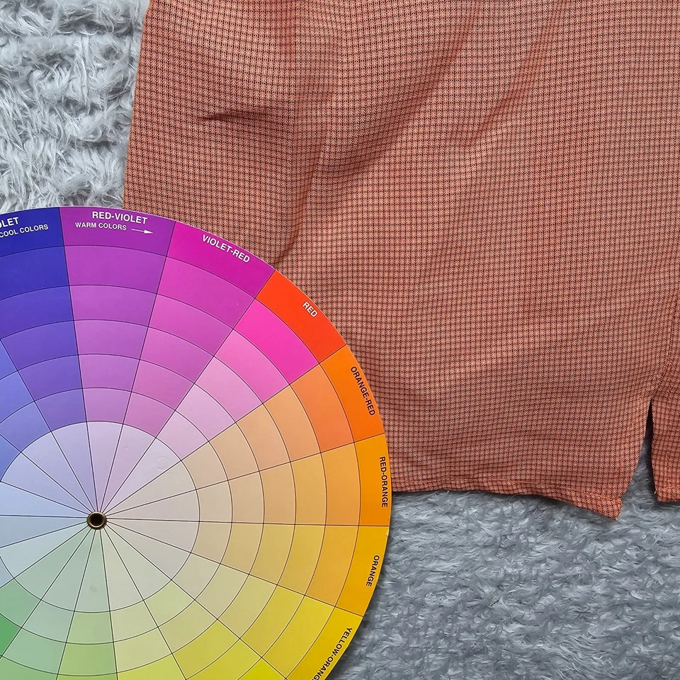 Camisa de vestir de granero para mujer 2X naranja con botones lengüeta enrollable mangas 3/4 Foto 2 de 4