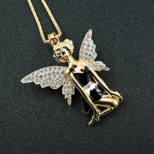 Betsey Johnson vergoldete Kristall Emaille Fee Halskette - Bild 39 von 53