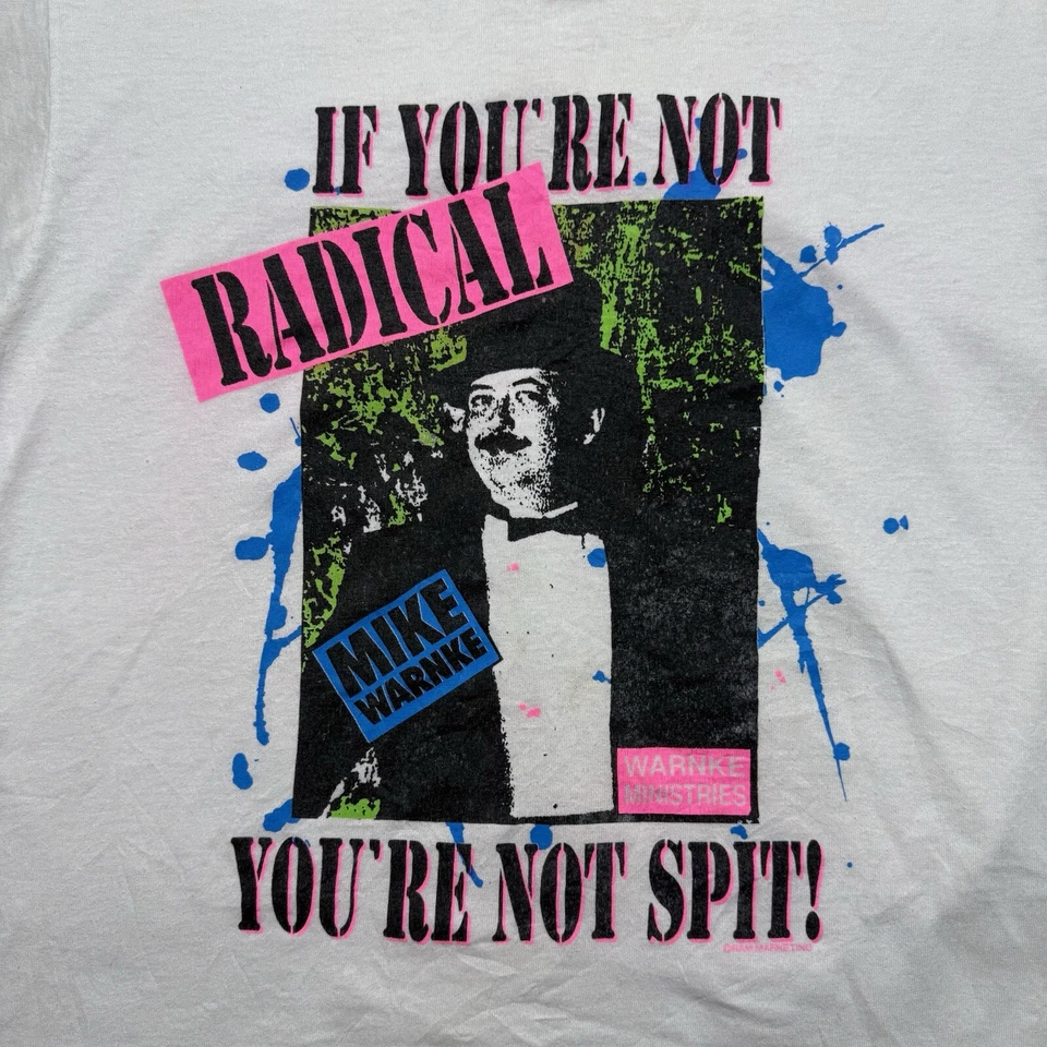 Camiseta Vintage Años 80 90 MICHAEL WARNKE TOUR CULTO SATANISMO OCULTO Talla Grande Foto 2 de 4