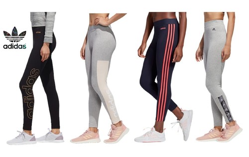 Leggings donna ragazza Adidas sport sportivi cotone fitness yoga palestra  corsa | eBay