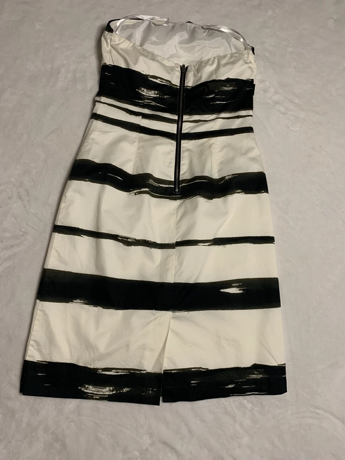 OFF WHITE Abito elegante The Limited Off bianco e nero a righe taglia 4 nero bianco