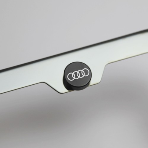 Laser Etched 4 Black Aluminum Audi License Plate Frame Fastener Screw