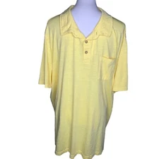Sonoma Super Soft Polo Shirt B&T 2XB Yellow Regular Fit Short Sleeves Pocket