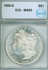What a GEM!  BLAZING WHITE 1880-S ICG MS65 Morgan silver dollar - WOW BEAUTY!