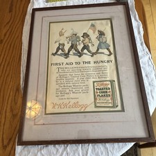 1916 Kelloggs Toasted Corn Flakes ,First Aid To the Hungry