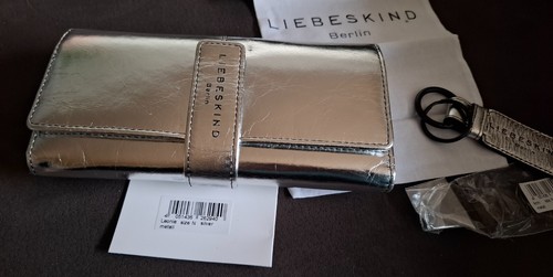 Liebeskind, tolle Geldbörse + Kartentasche + Schlüsselanhänger silber, 3-teilig - Bild 6 von 13