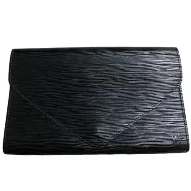 LOUIS VUITTON（LV） Louis Vuitton Art Deco borsa da donna nera Epi in pelle borsetta busta pochette