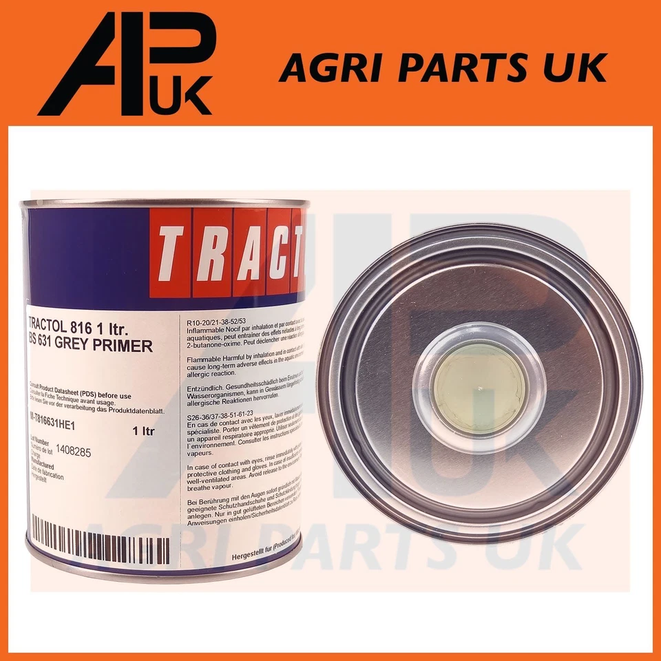 UN-BRANDED 1L Grey Undercoat Primer Tractol Paint for Massey Ferguson Gray Ford NH Tractor