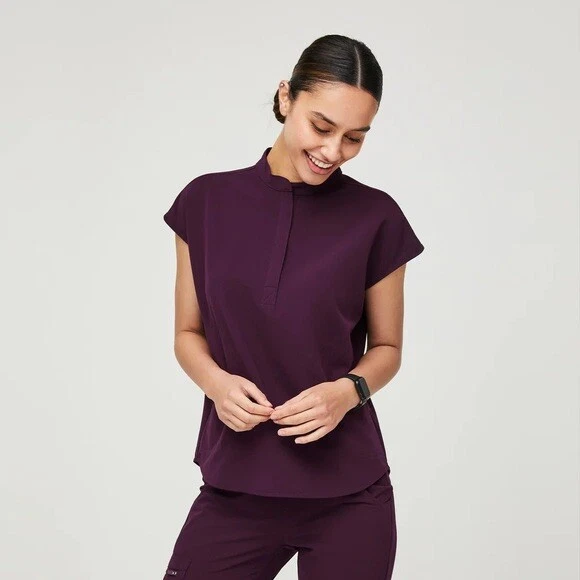 Figs Rafaela XXS Oversized Scrub Top Uniform DEEP PURPLE limited