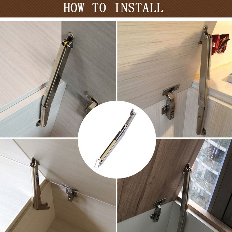 Lockable Hinge Strut NEW Gas Struts Heavy Duty Soft Close Lid Support Hinges Automatic Slow ...