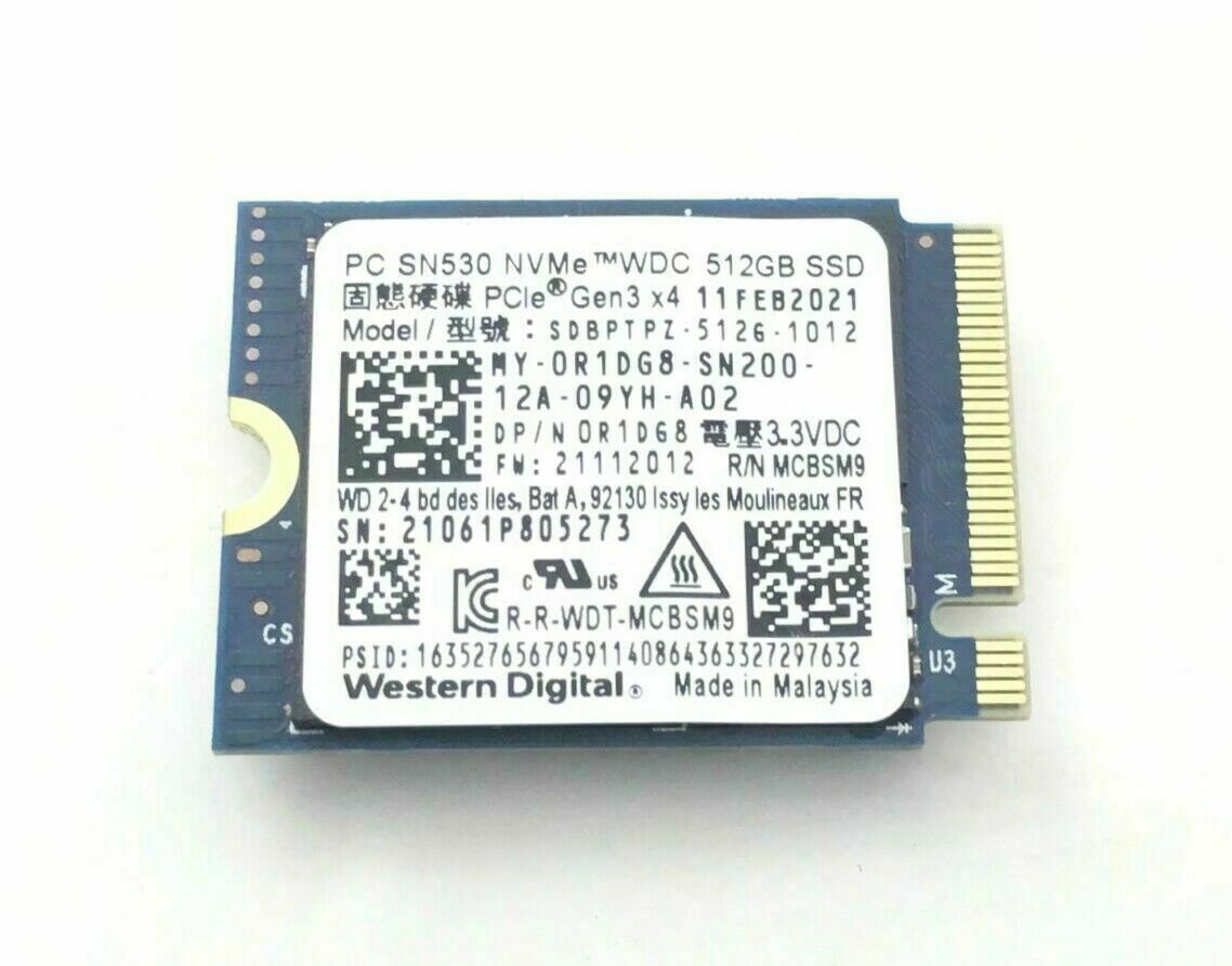 Western Digital SN530 M.2 2230 1tb Internal SSD NVMe PCIe for 