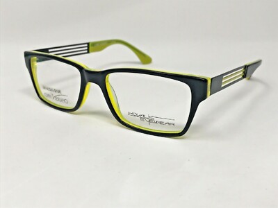 SONNY VERSANO By KOVALIS 1719 Eyeglasses Frame 51-16-140 Black/Lime Yellow GM64