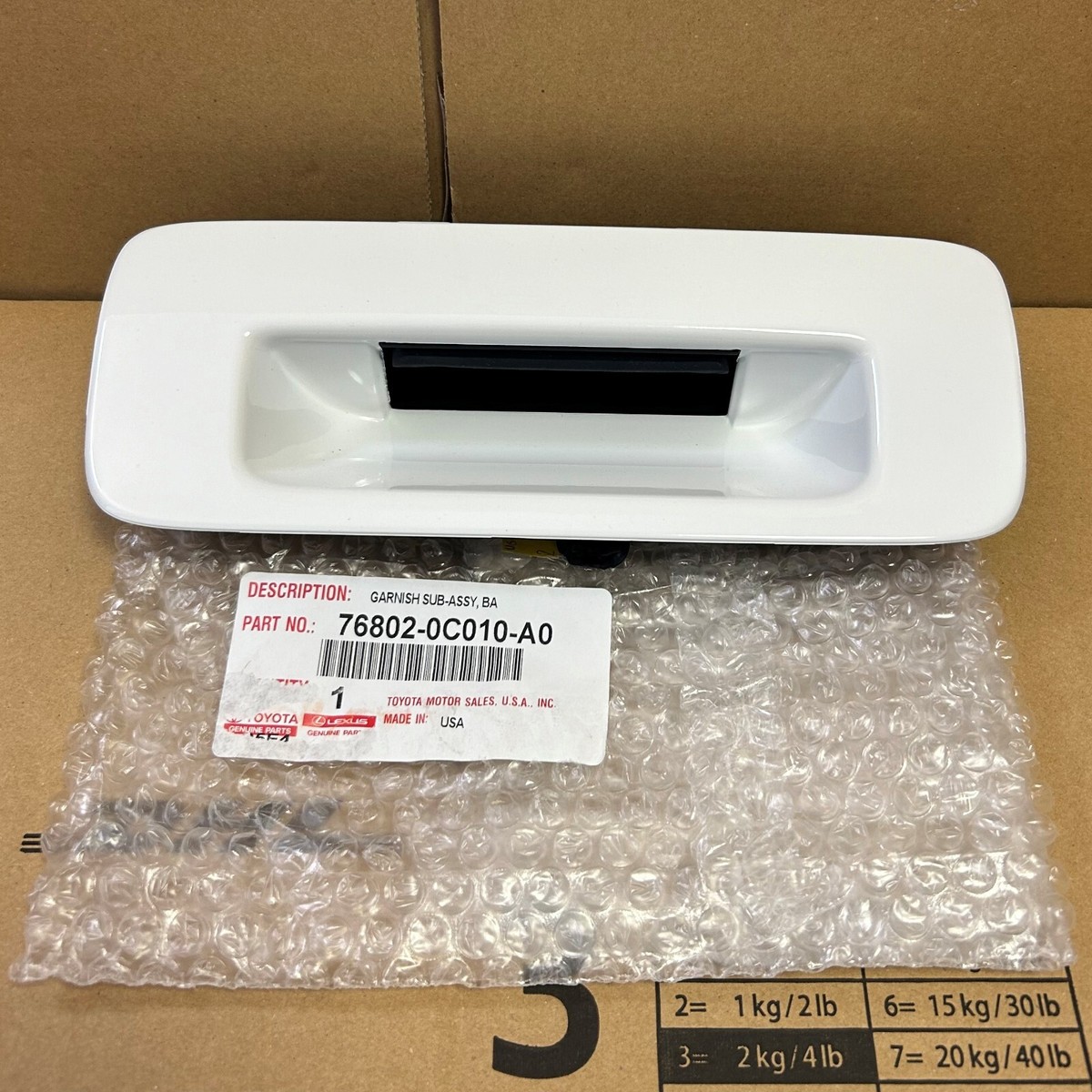 2008-2022 Toyota Genuine Sequoia Back Door Outside Handle