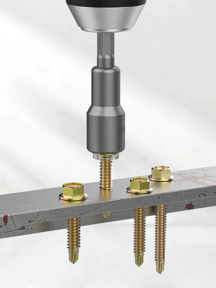 Nut Driver Bit Hex Magnetic Socket Impact Drill 5mm-19mm 1/4" Drive Insert Bits - Image 4 of 4