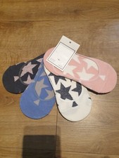 Next Women Stars Footsies Trainers 4 pair Socks Size : S/M BNWT
