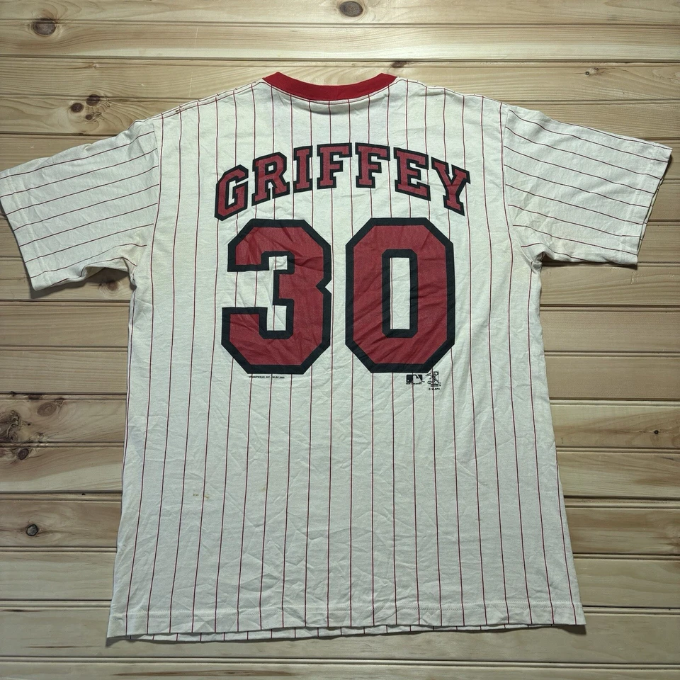 Camisa a Rayas Ken Griffey Jr. Cincinnati Reds 2000 De Colección Talla Grande Foto 2 de 4