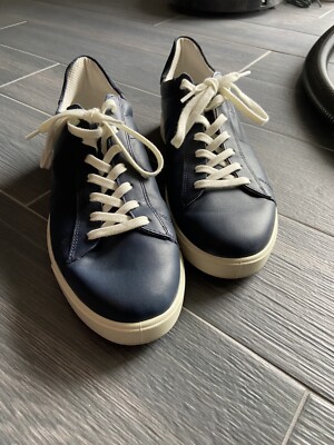 ECCO STREET LITE MEN'S RETRO SNEAKER Marine/navy Pre Owned Size 43 Great Cond