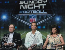 Al Michaels Cris Collinsworth SNF Announcers Signed Autograph Auto 8x10 Photo