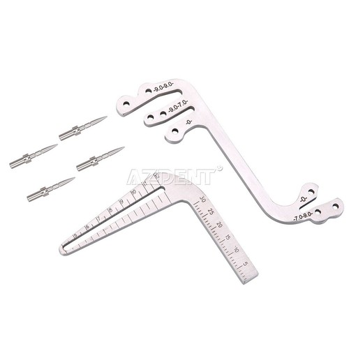 Dental Implant Surgical Drill Guide Locator Instruments Set Tooth Measuring Rule - Picture 2 of 12