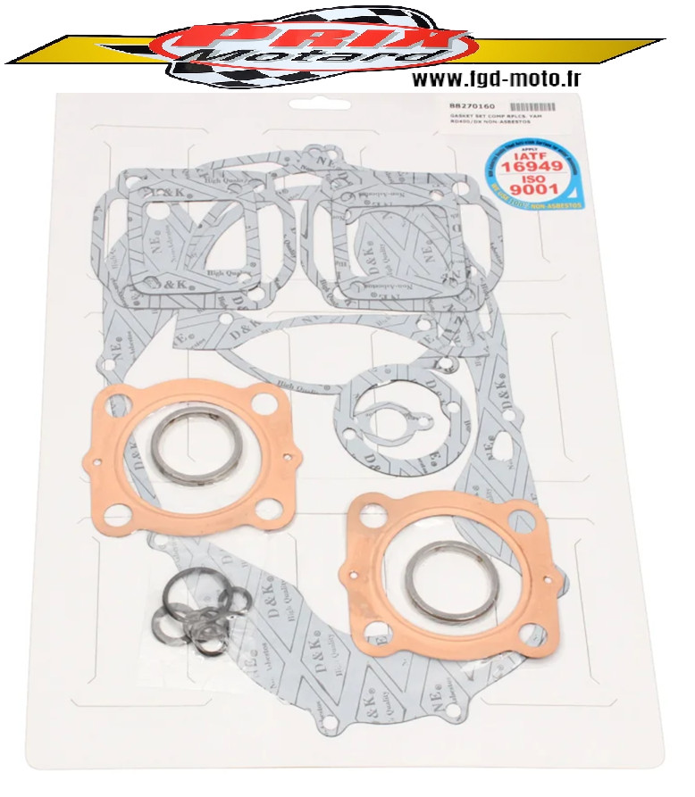 Pochette de joints moteur complète Yamaha RD 400 pour faire revivre votre moto de 1976