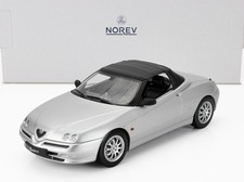 Norev 1/18 Alfa Romeo Spider 2.0 Twin Spark Cariolet Soft-Top 1999 Silver 187853