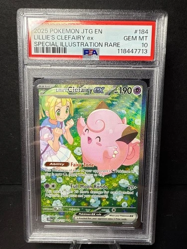 2025 Pokémon JTG EN #184 Lillie's Clefairy EX Journey Together  SIR PSA 10 💎