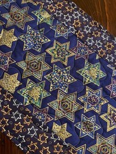 Handcrafted-Quilted Table Runner-Hanukkah Celebration-2026 Variety of Stars