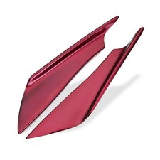 4X Glossy RED Fin Canard Splitter Car Bumper Diffuser Valence Body Spoiler Lip