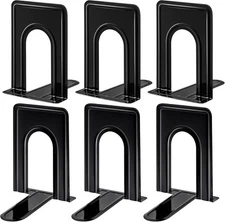 HappyHapi Book Ends, Bookends, Metal Bookend for Select Size, Color 