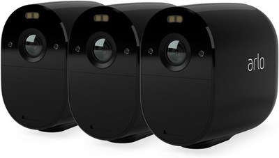 Arlo Essential Spotlight Full HD WLAN Überwachungskamera 1080p HD 3er Pack SCHWARZ BOXB